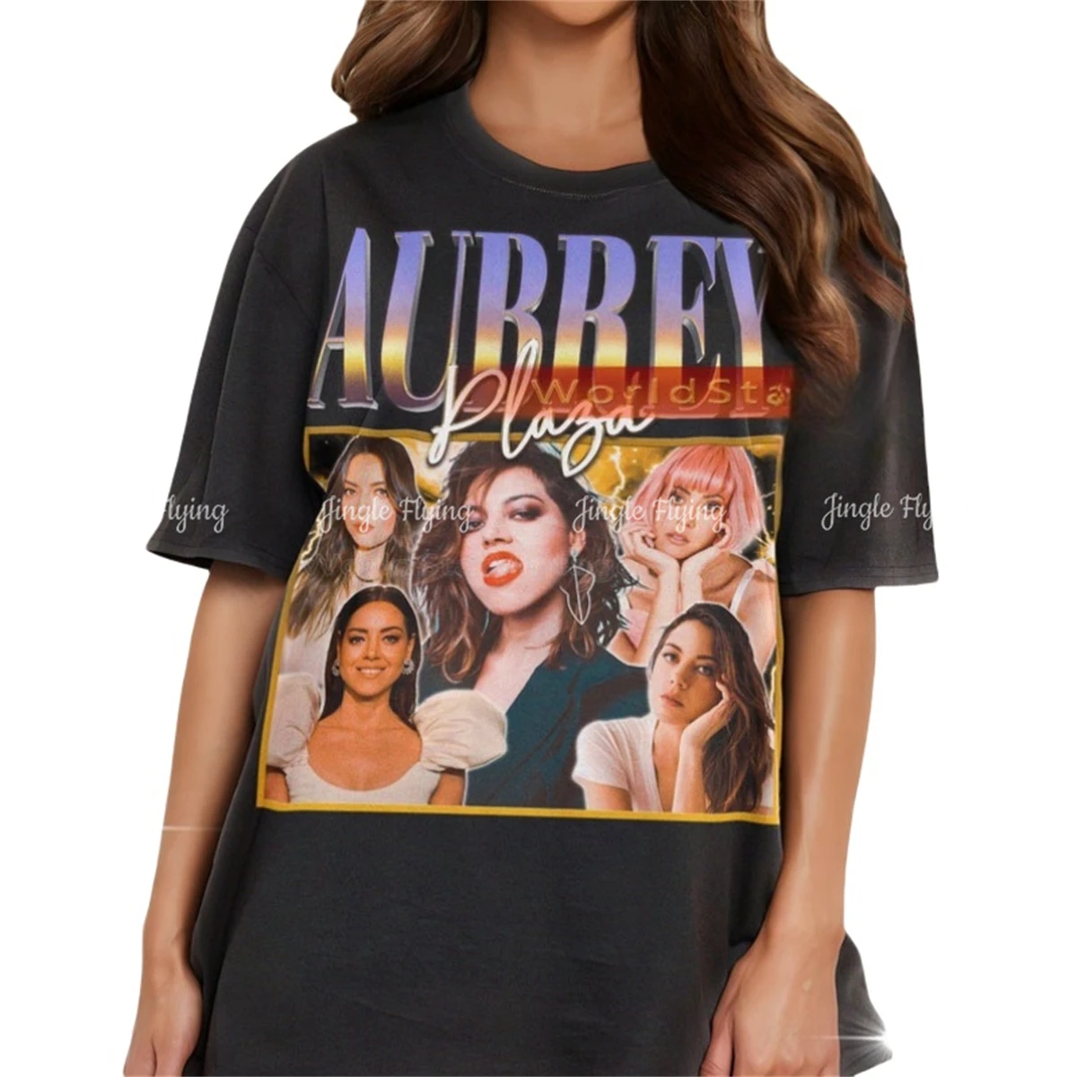 Aubrey Plaza Vintage Shirt Actress Fan Tees Printable Design Unisex Oversize Shirt