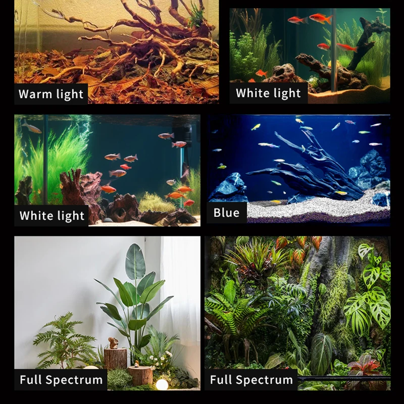 Fish tank water grass lamp zoom spotlight plant specific supplementary light, full spectrum growth lamp