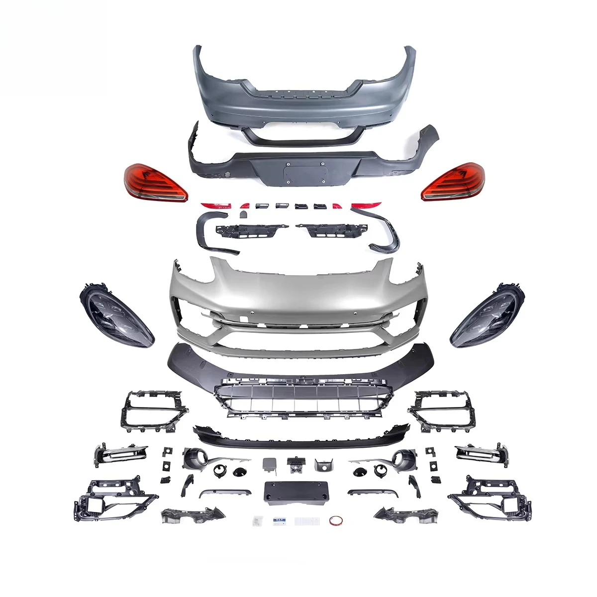 

For 11-16 Porsche Panamera 970 Upgrade 971.2 Turbo S Front Bumper Body Kit Headlights 970.2 Style Rear Bumper Taillights
