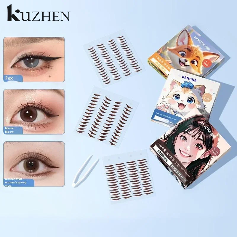 Adesivo de vedação de delineador, 104/120/128 peças, resistente à água, resistente ao suor, encaixe, bolha de olhos inchado, ajuste de delineador de olhos