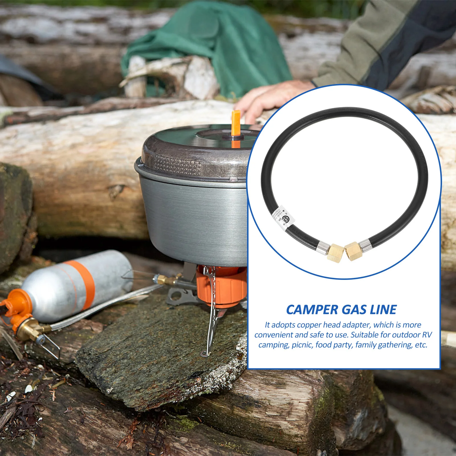 استبدال خرطوم البروبان خرطوم بديل للتخييم Rv اكسسوارات في الهواء الطلق شواء العربة البروبان #3