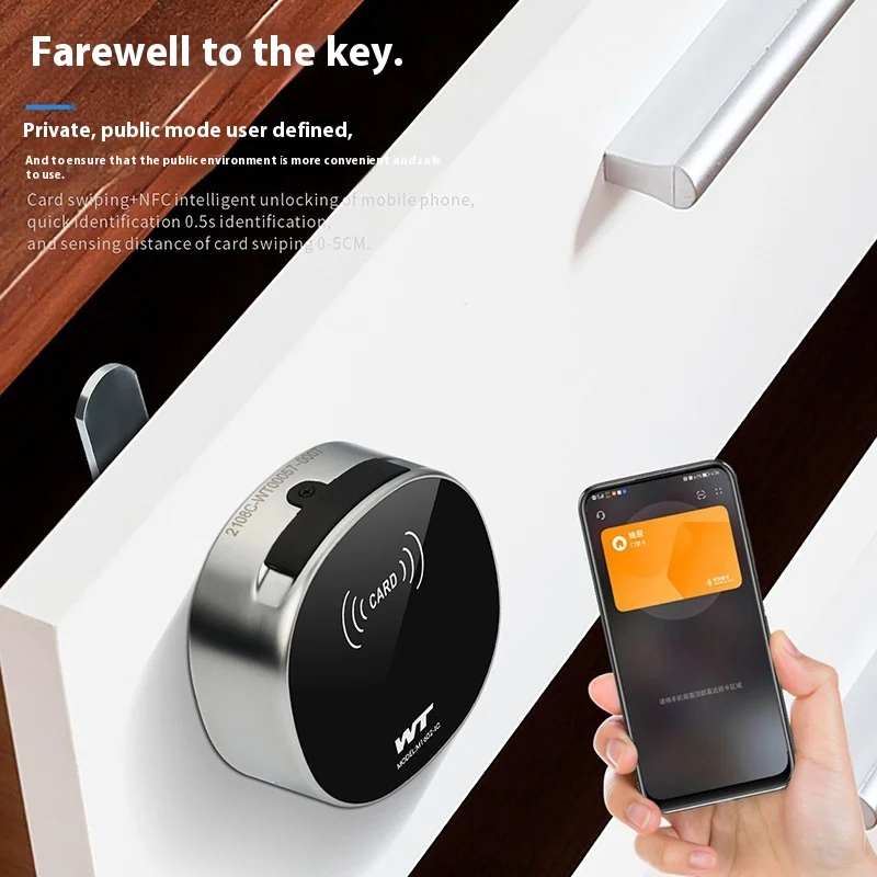 Intelligent Fingerprint Drawer Lock Bluetooth Password Lock File Cabinet Lock Mailbox Lock Long Battery Life Smart Locks