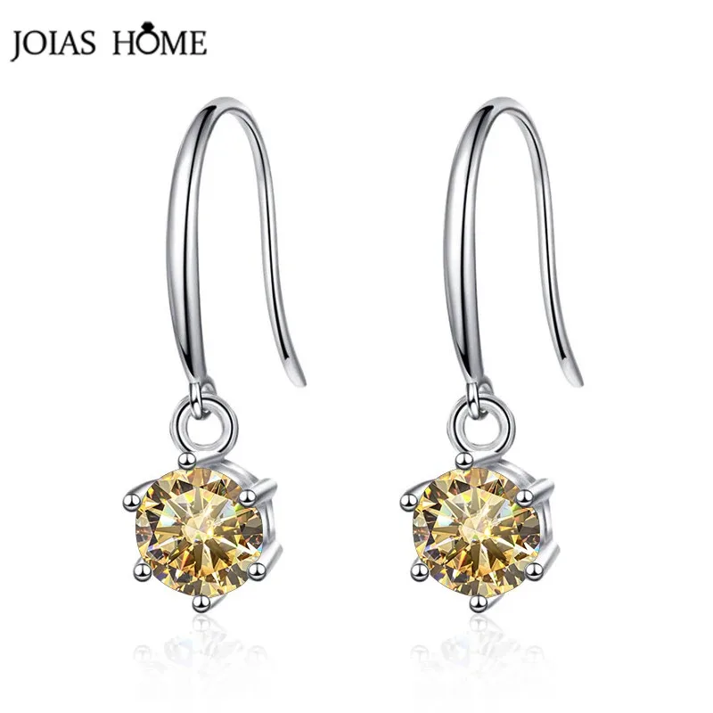 JoiasHome 2023 Trendy Moissanite Stud Earrings For Women Romantic Style Silver Earrings For Couple Anniversary Wedding Party