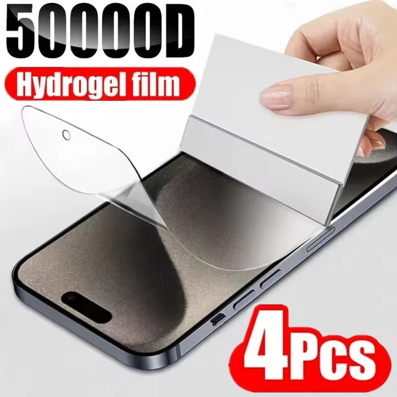 

4PCS Hydrogel Film For LG V30 V40 V50 G8 V60 ThinQ Stylo 5 6 7 K50 V30 Plus Q60 K50S K51 Velet K41S K40S K51S K42 K61 K92 5 Wing
