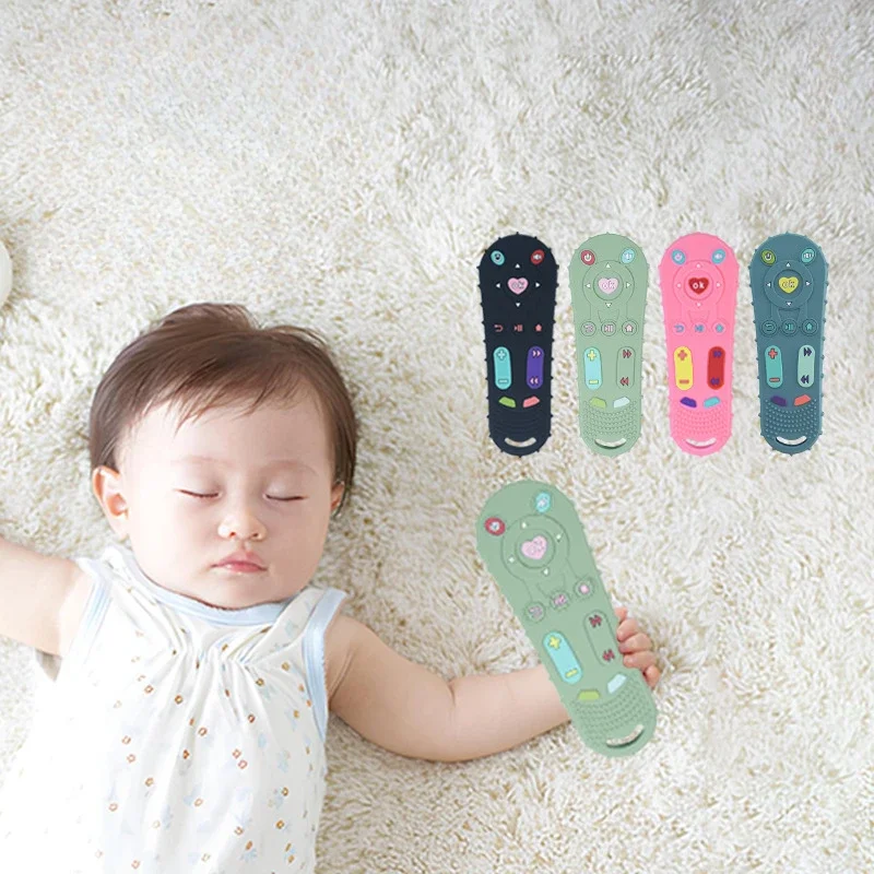 

Baby TV Remote Control Teether Silicone Baby Anti-Eating Gloves Pacifier Bracelet Teething Stick Biting Toy Baby Care Accesorios