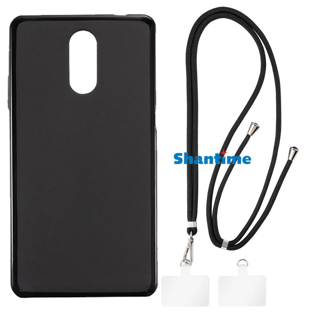 Suitable for Bluboo Maya Max Case + Ajustable Neck/Crossbody Lanyards and Spacers, Silicone TPU Cover with Soft