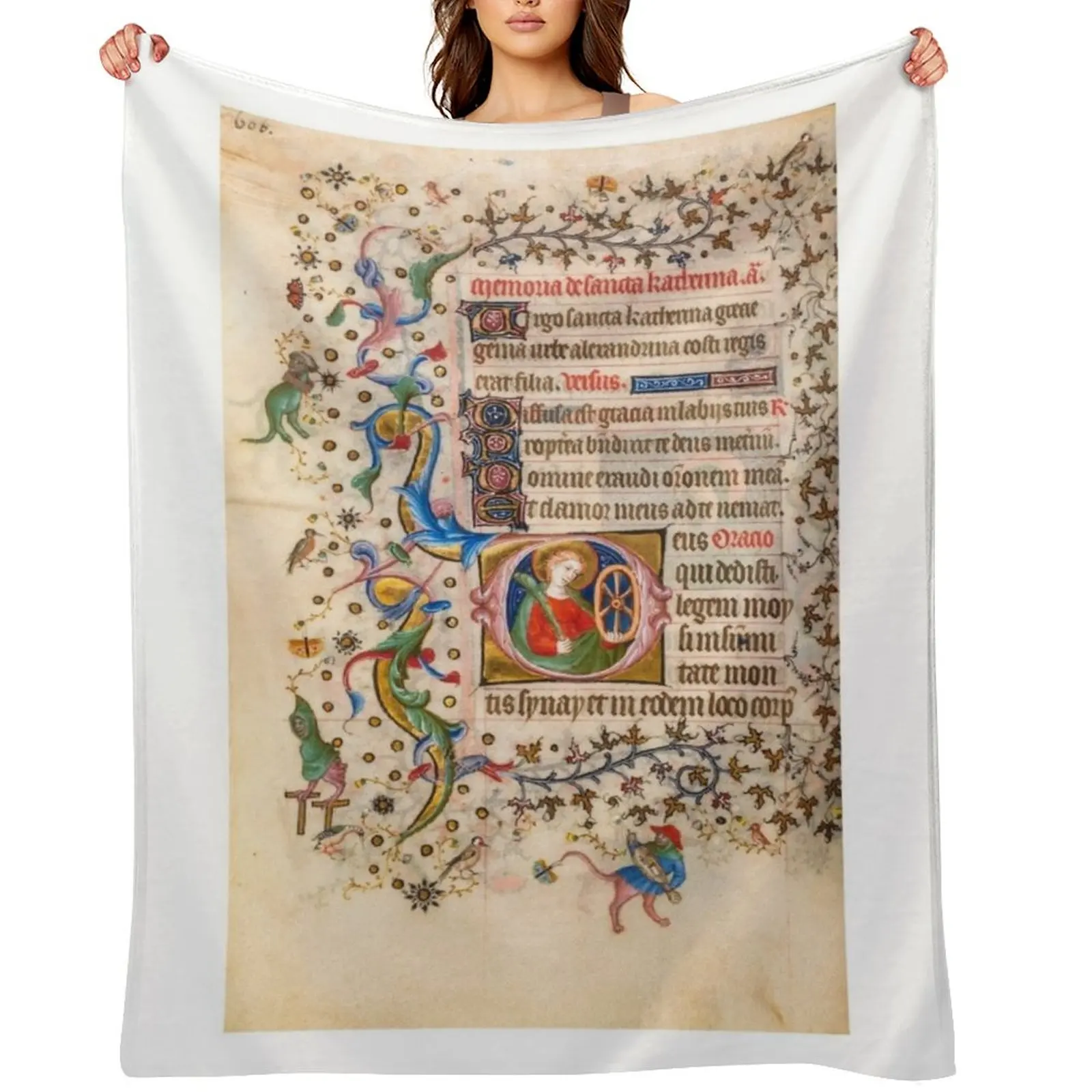

Luminous Book of Hours Throw Blanket Polar valentine gift ideas Single Personalized Gift Blankets