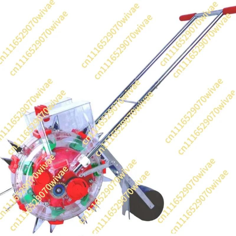 Hand Push Garden Seeder Roller Type Planter for Rows Easy to Use Adjustable for Beans Corn Seed Planter Tool