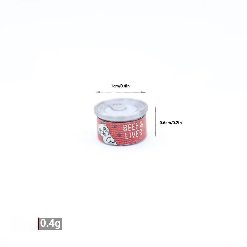 [JT]2개 1/12 인형집 시뮬레이션 고양이 캔 미니어처 고양이 사료 장난감 인형집 액세서리 홈 장식 역할 놀이 장난감