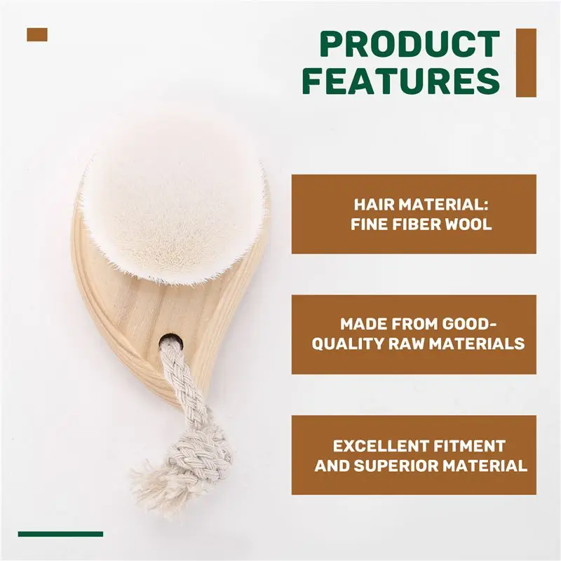 A56T-Soft Hair Face Wash Brushes Bamboo Charcoal Facial Cleansing Brush Massage Pore Cleanser Face Beauty Skin Care Cleaning Too