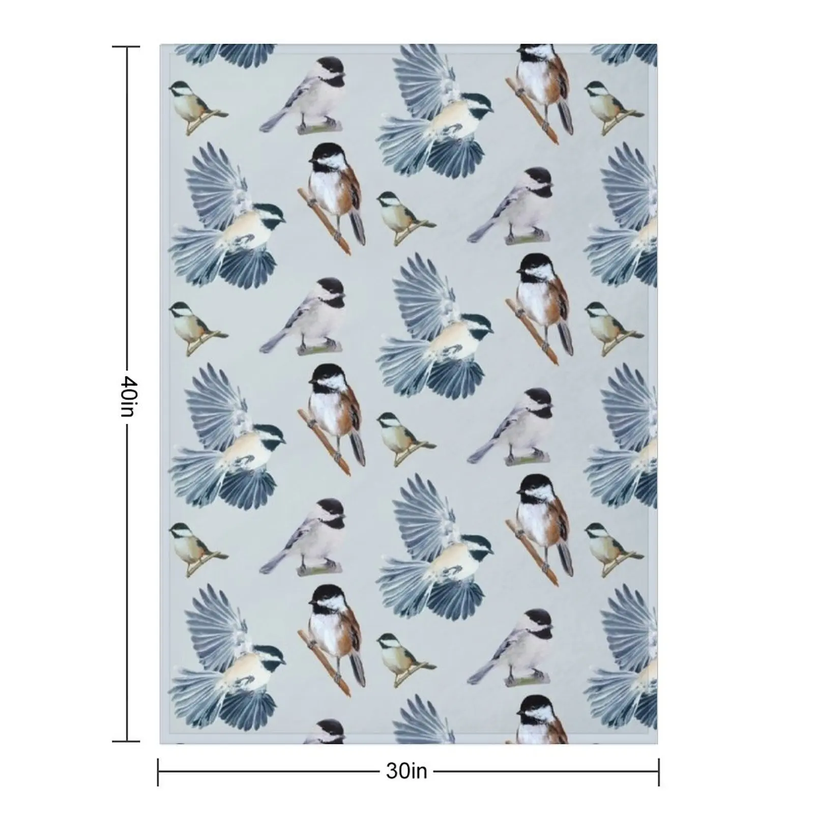 Chickadee Sticker set & pattern (mirrored) Throw Blanket Shaggy warm winter Sofa Throw For Sofa Thin Soft Big Plush Blankets