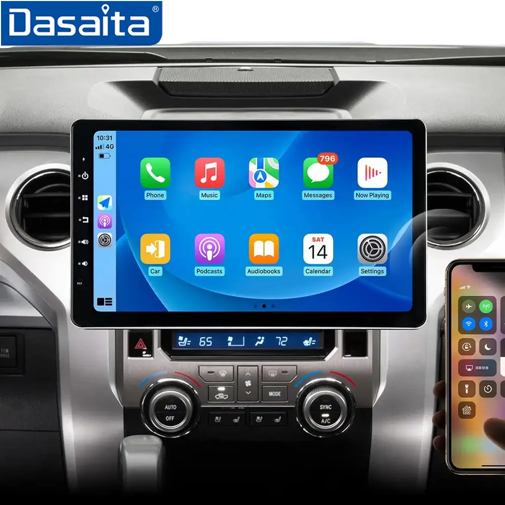 

Dasaita G12 for Universal 2 Din 13.3" Qualcomm 665 2K QLED 4G LTE /GPS Wireless Carplay Android Auto Radio Car Stereo