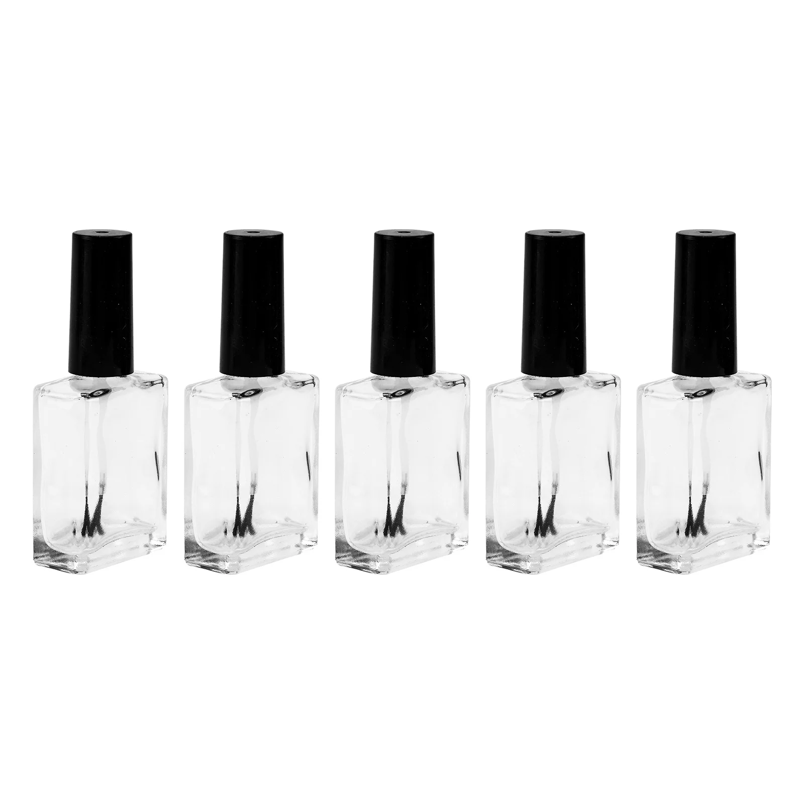 

5Pcs Empty Nail Polish Bottles 15Ml Premium Brush Clear Glass Portable Leak-Proof Container for Travel DIY Nail Polish Storage