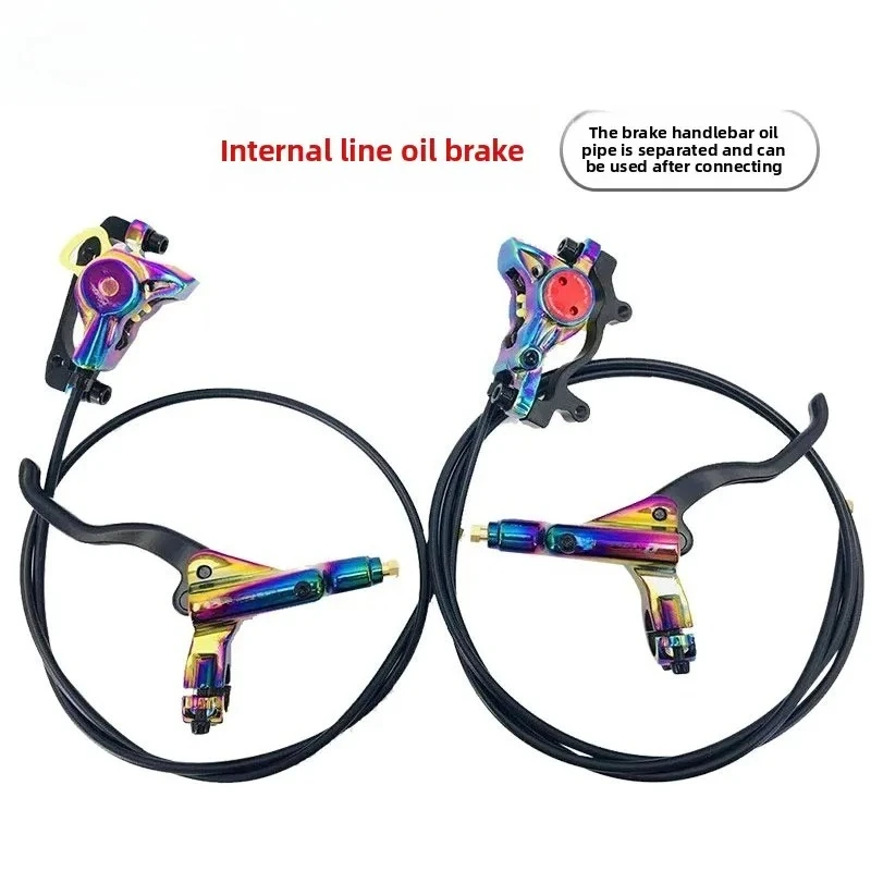 Rainbow Bicycle Hydraulic Disc Brake MTB Bicycle Oil pressure Disc Brake Colorful Kits Mountain Bike Caliper Clamp