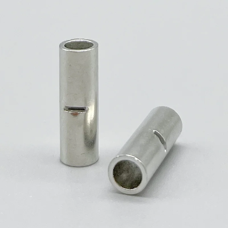 BN Pure Copper Splice Wire Connector Tubular Crimp Terminals 24-6AWG Tube Butt Splices Terminal Electrical Wire Cable Connection