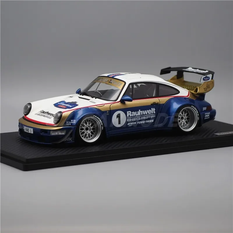 IG 1:18 RWB 964 IG2460 Rauhwelt Rothmans JDM Simulation Limited Edition Resin Metal Static Car Model Toy Gift