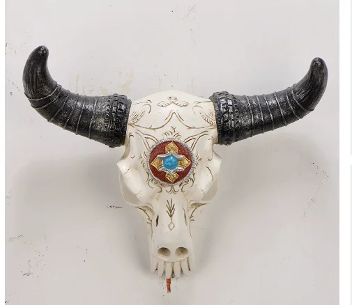 

Lucky Cow Head Wall Hanging Small Size Simulation Animal Head Resin Crafts Creative B & B Hotel Wall Decoration Pendant