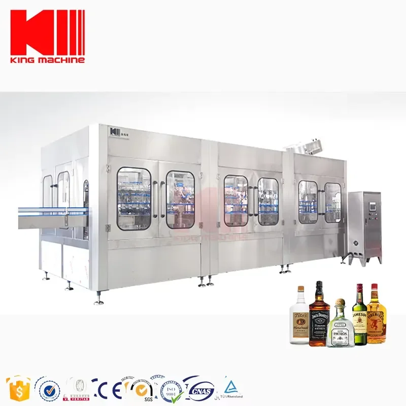 2026 Hot Trun-key Automatic Glass Bottle Filling and Capping Machine for Water Wine Whisky Vodka Liquor