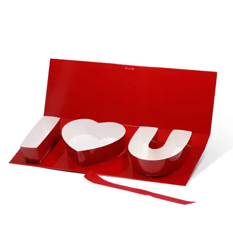 Creative Fillable I Love U Letter Shaped Gift Box I Heart You Valentine's Day Wrapping Boxes