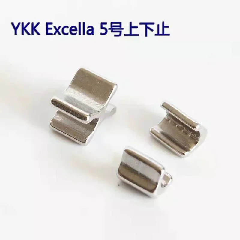 50sets/Lot 5# YKK Excella Zipper Accessories Stopper Up Bottom Head End Plug Silver Tailor Supplies