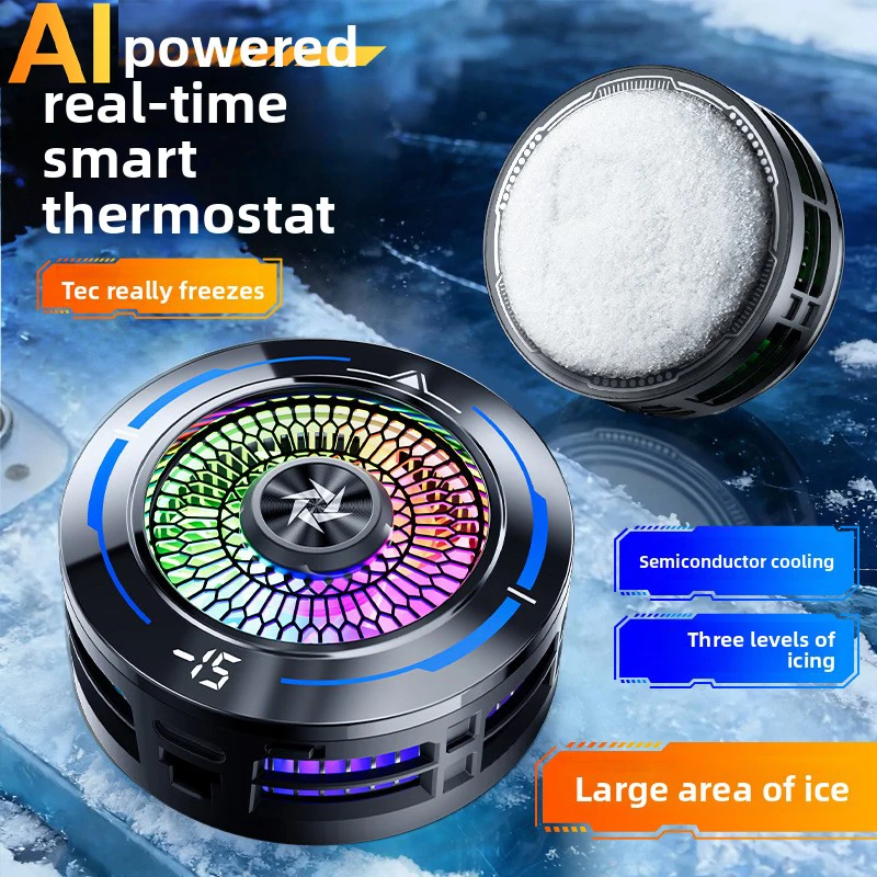 Ventilador de Resfriamento para Celular Portátil para Jogos, Cooler Magnético para Celular, Resfriador de Telefone para Jogos