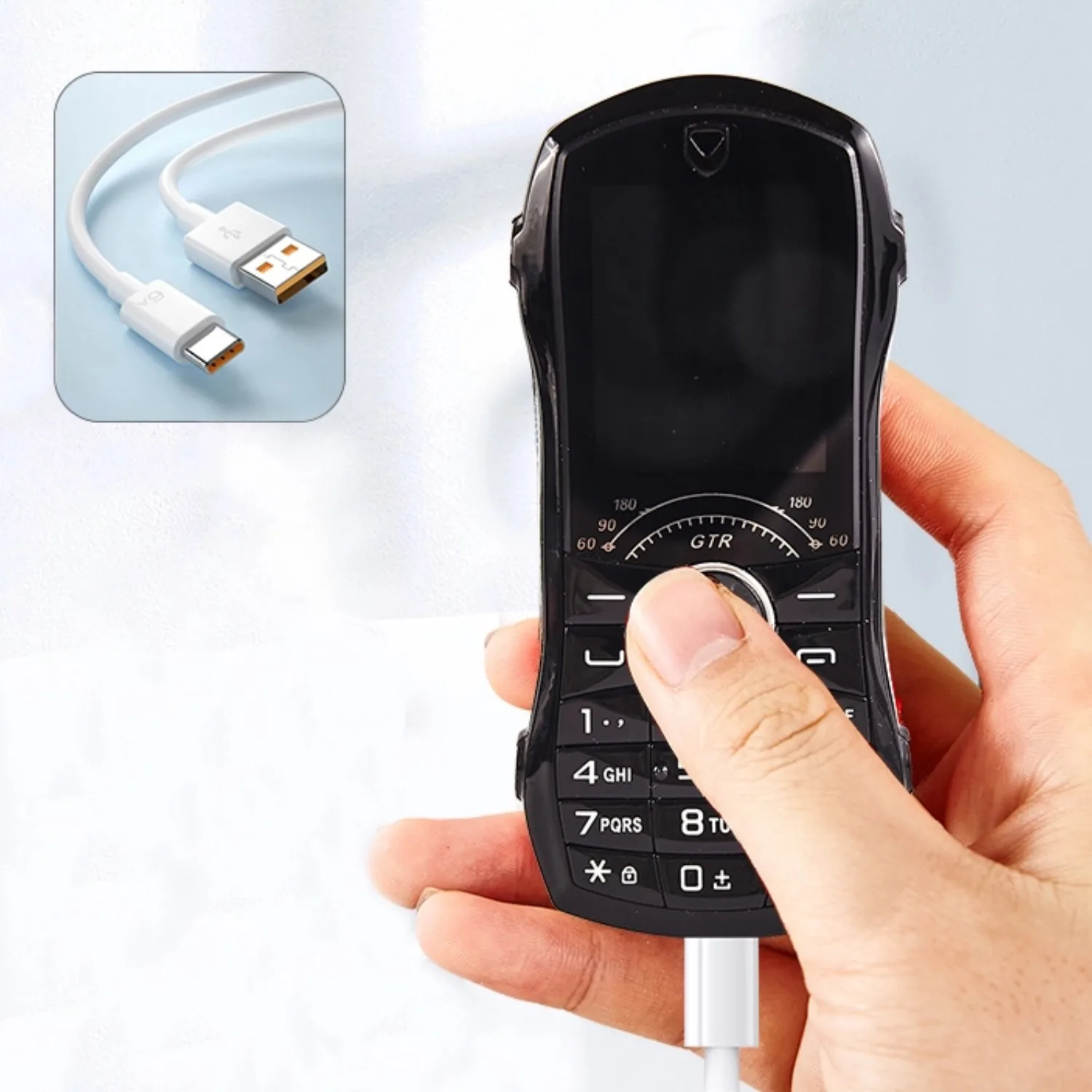 HP Mini Bentuk Mobil Lucu MAFAM W2020 untuk Anak-Anak, Dual SIM, Lampu LED Berkedip, Tombol Besar, Panggilan Jernih, Mainan HP untuk Pelajar, Hadiah