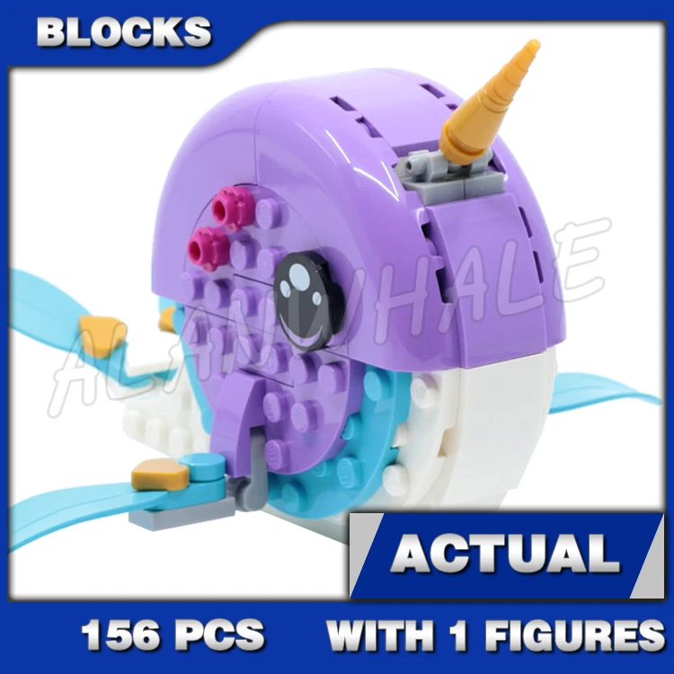 

156 шт. Dream World Narwhal воздушный шар с горячим воздухом глубоководное животное-трансформер Кит 81472 строительные блоки игрушки, совместимые с моделью
