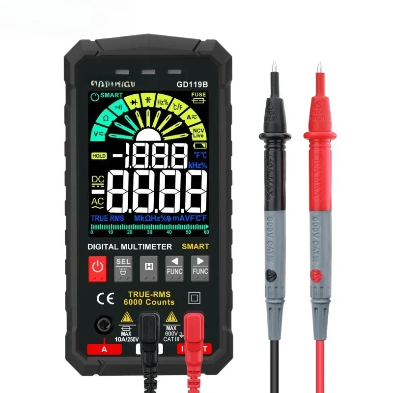 Digital multimeter high-precision automatic intelligent anti-burn digital display universal meter new color screen ammeter