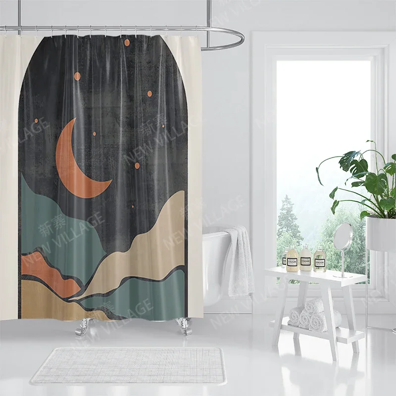 Waterproof fabric shower curtain Bathroom curtain accessories 180x200 Bath curtain for shower 240*200 nordic boho decor 240x200