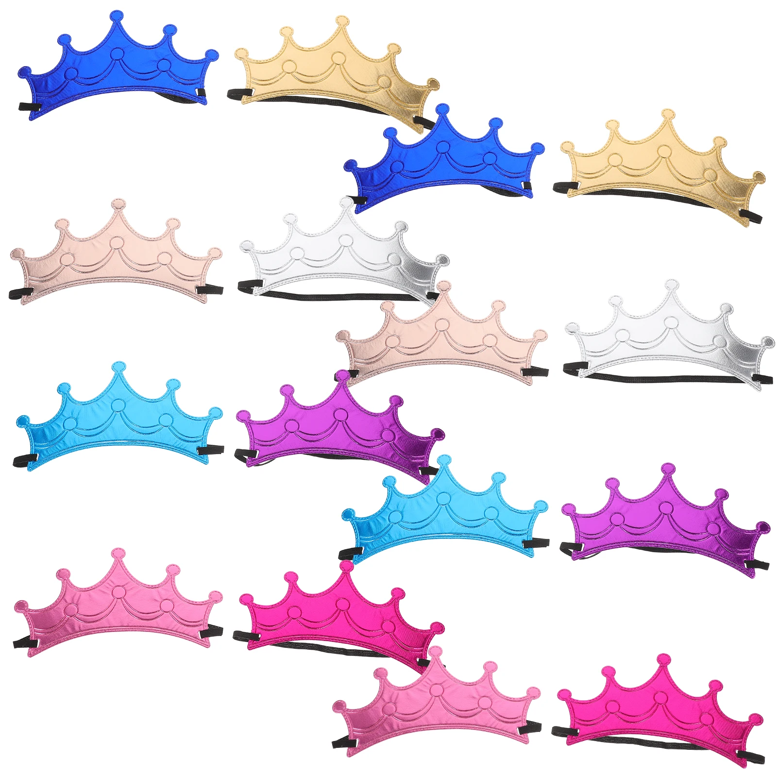 

Набор из 16 детских праздничных корон-шляпок: очаровательные портативные головные уборы для вечеринок, многоразовые украшения для торжеств, классов и летних лагерей