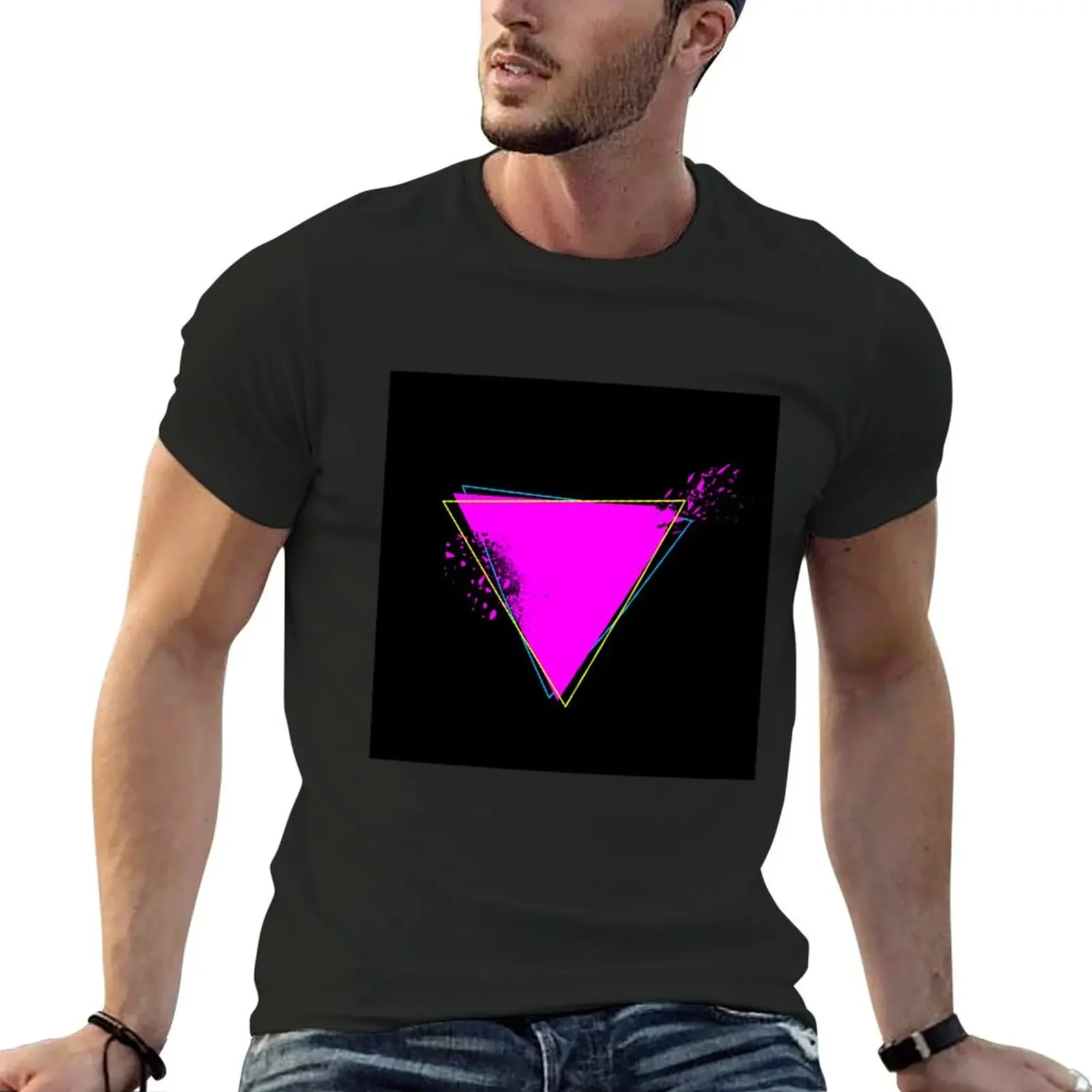 

Bursting vivid triangle - Aesthetic T-Shirt sports fans oversizeds tee shirts for men