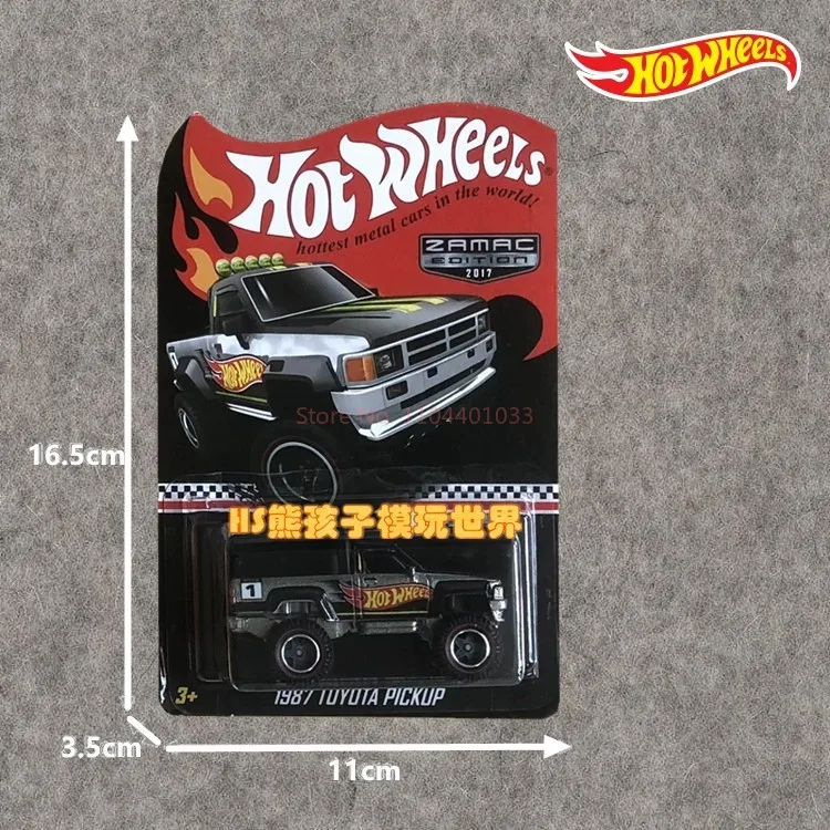 New Hot Wheels 1/64 Car Model 2017 Collector Edition Red Line 1987 Toyota Pickup Collectible Room Ornament Boy Toy Birthday Gift view 6