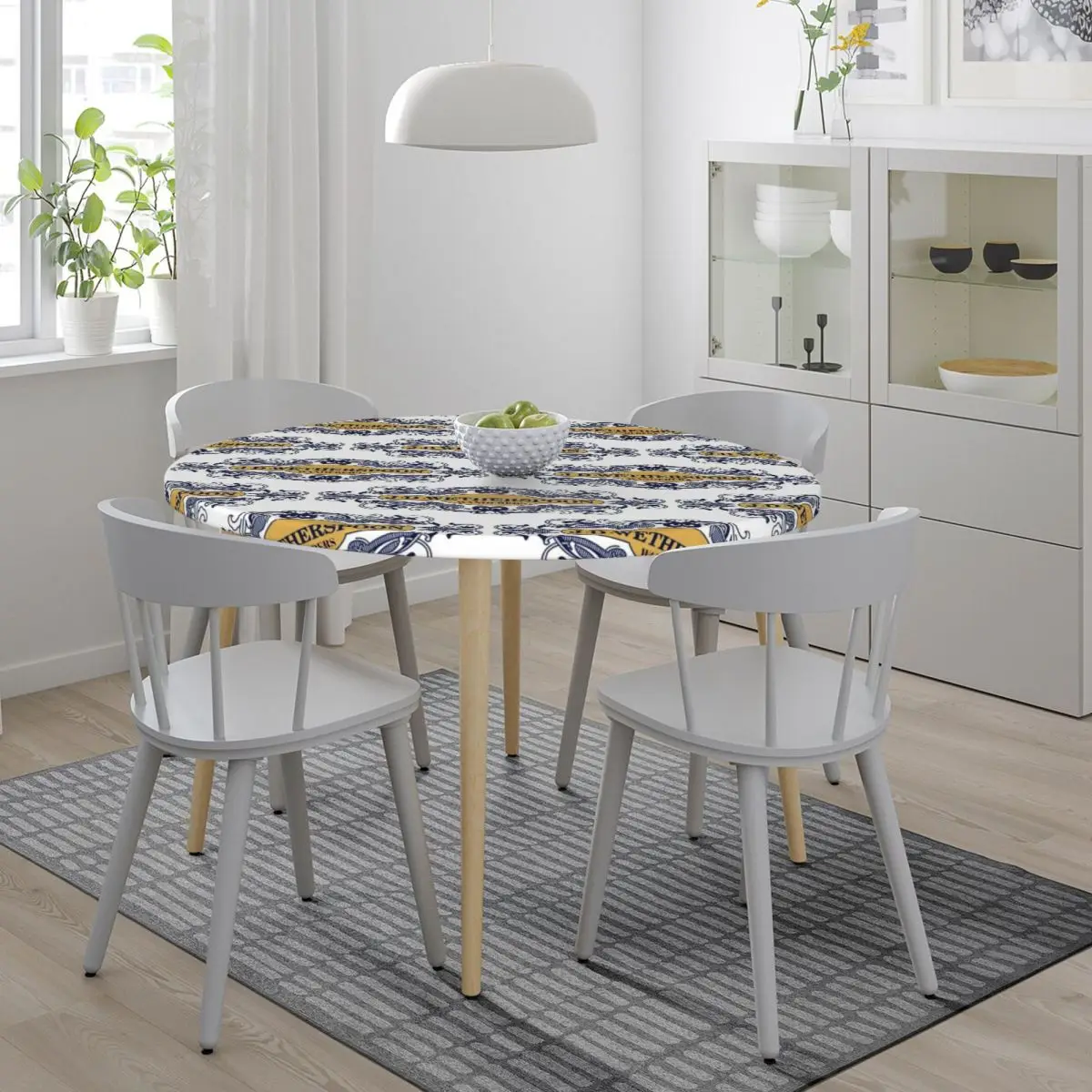 Wetherspoon Wanderers Shirt Waterproof Round Tablecloth Oilproof Table Cloth for Kitchen Events Dining Table Cover