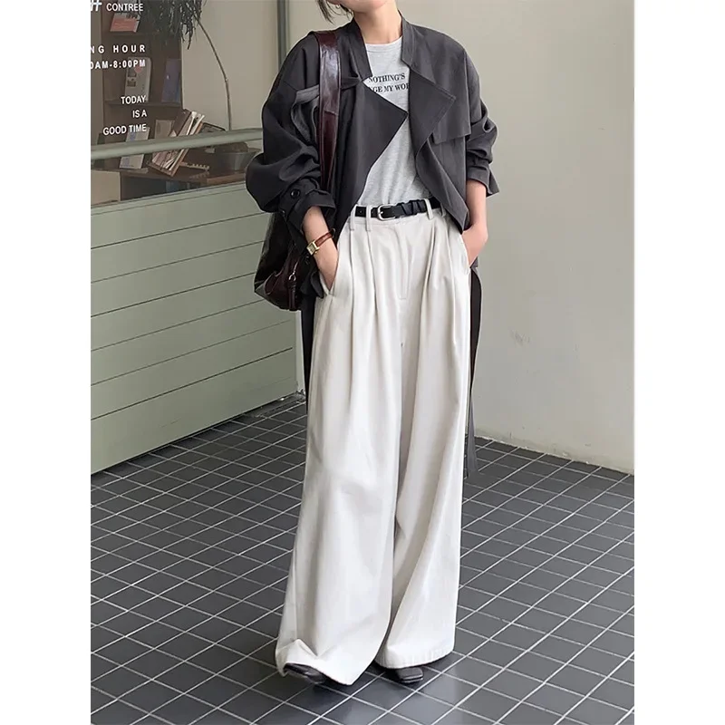 2024 Winter Solid Color Tencel Drop Feel Casual Pants for Women