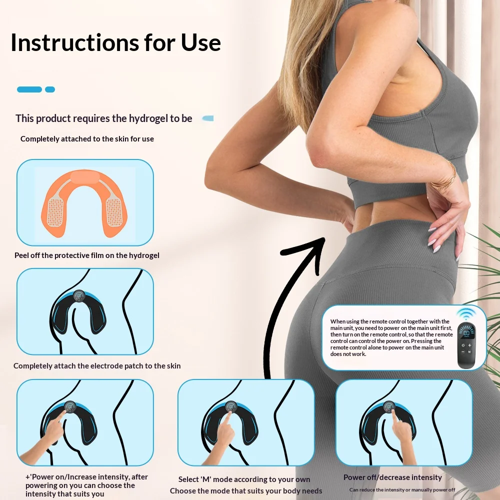 

Portable EMS Abdominal Trainer Fitness Equipment - Microcurrent Massager for Home Use and Relaxation
