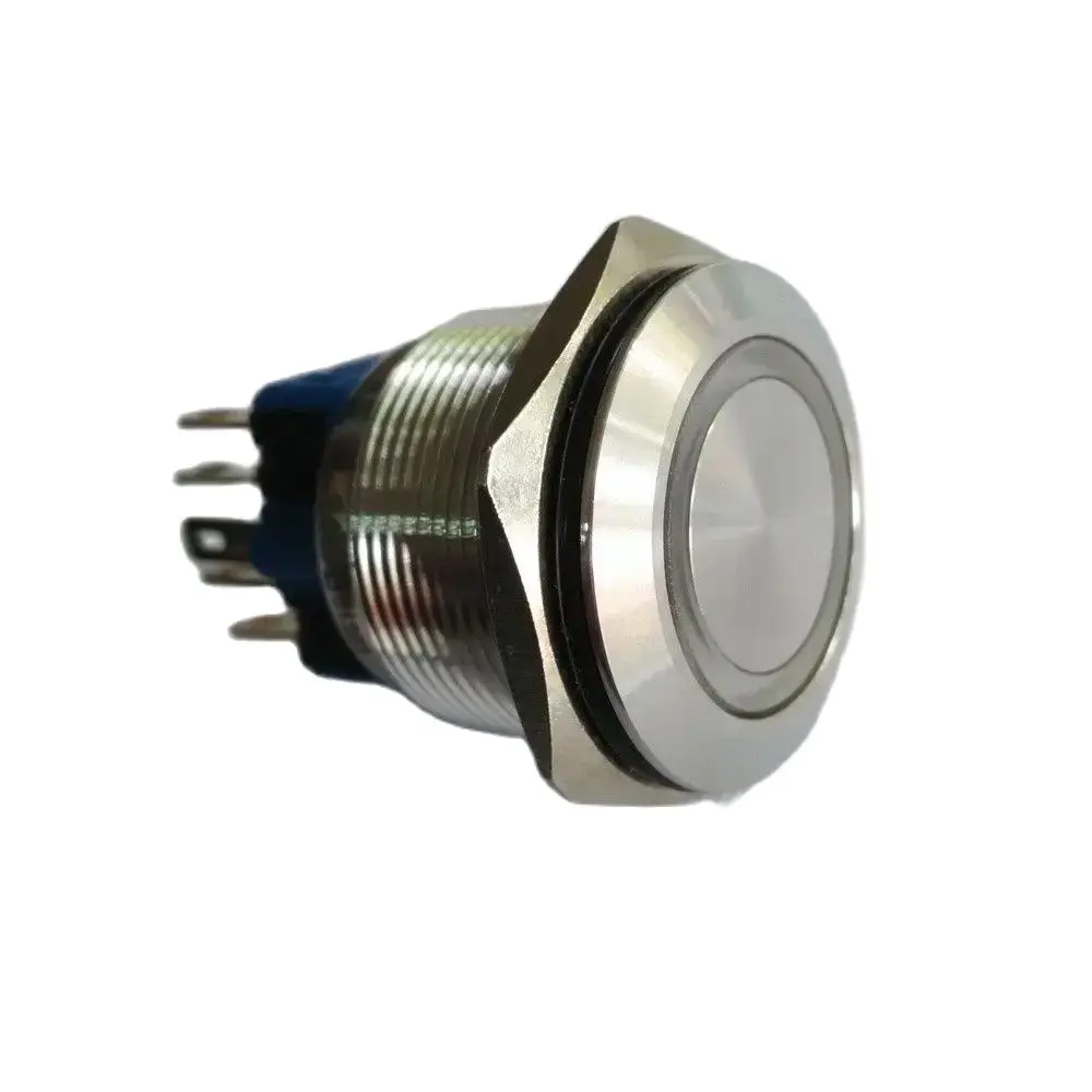 방수 리셋 푸시 버튼 전기 스위치, 엔진 시동 정지, 19mm, 22mm, 25mm, 30mm, 3V, 6V, 12V, 24V