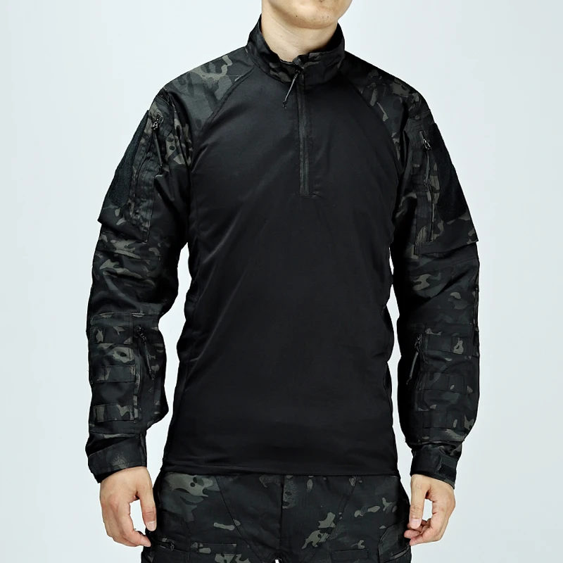 Pioneer-Tactical Frog Camouflage T-shirt Men Outdoor Training Hunting Breathable Long Sleeve Combat Military Fans Clothes New