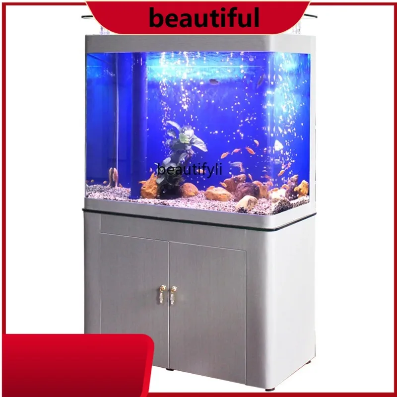 

Water-free fish tank living room small ecological aquarium bottom filter medium-sized oxygenation silent landscaping h