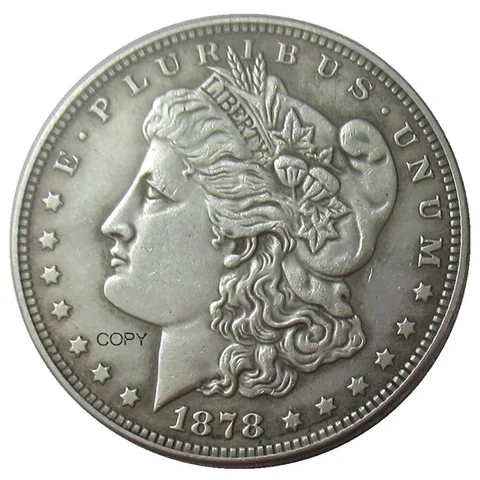 Riproduzione US S MInt Morgan Dollar 1878-1921 Moneta commemorativa placcata in argento