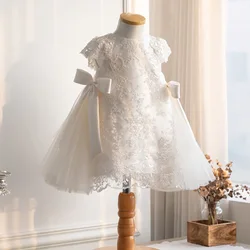 2024 Summer New Girls Fashion Bow Dress Sweet and Gentle Designable Dress Baby Princess for Girls