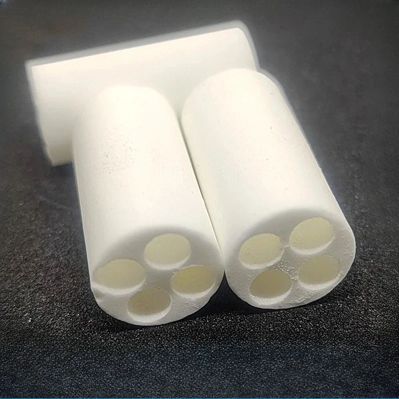 2 Hole 4 Hole Alumina Ceramic Insulating Tube High Temperature Resistance Thermocouple Sensor Spare Parts