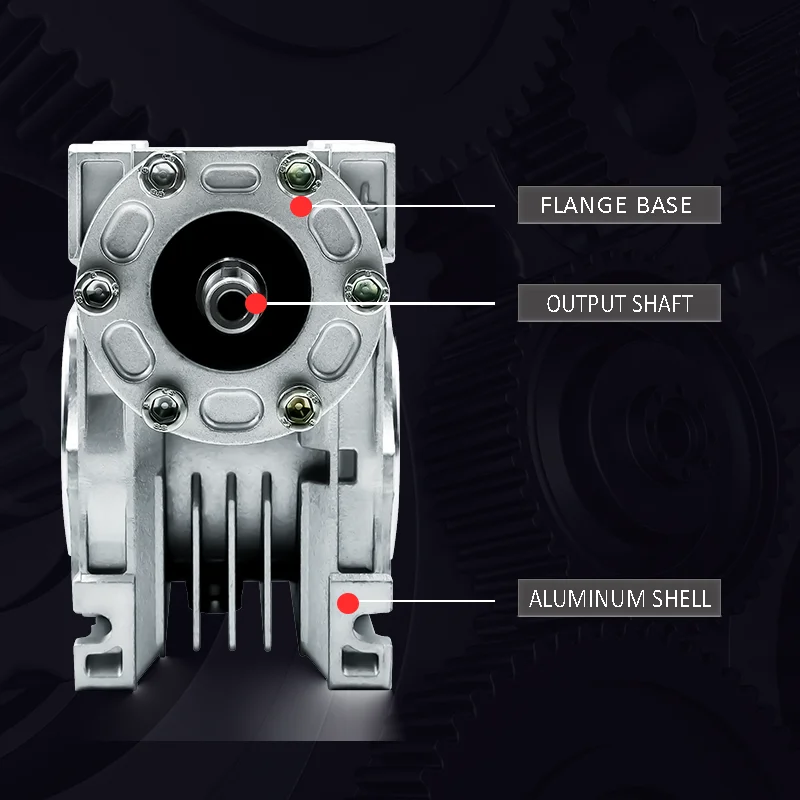 NRV063 Worm reducer Ratio 5:1 to 100:1 Worm Reducer Input Port 19 Output Port 25 Suitable For Hand Reducers and Speed Bumps