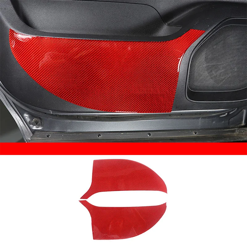 

For 2016-2023 Nissan Titan Soft Carbon Fiber Car Styling Rear Door Anti-kick Panel Sticker Car Interior Protection Accessories