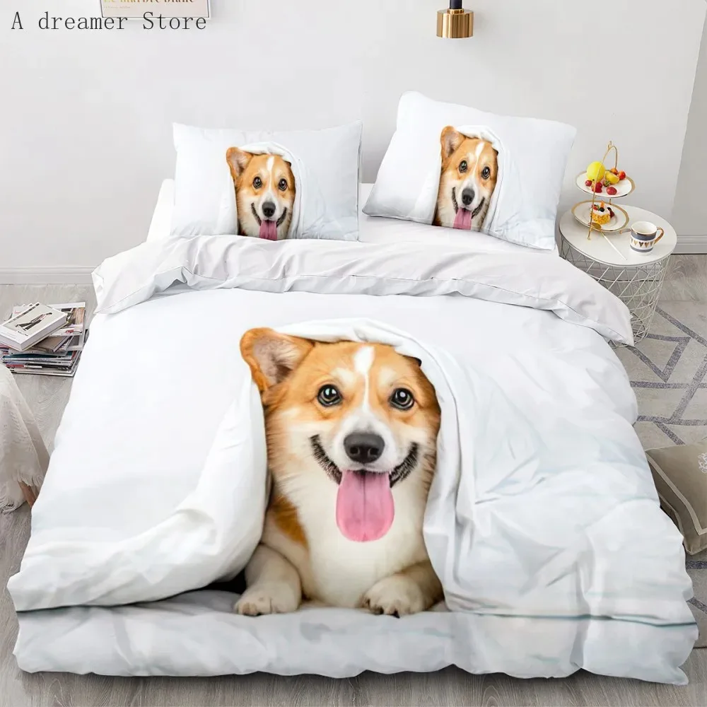 Shiba Inu Dog Bedding Set Animal Dogs Duvet Cover Double King Twin Single Bed Sets For Kids Boys Decor Home Custom Bed Linen