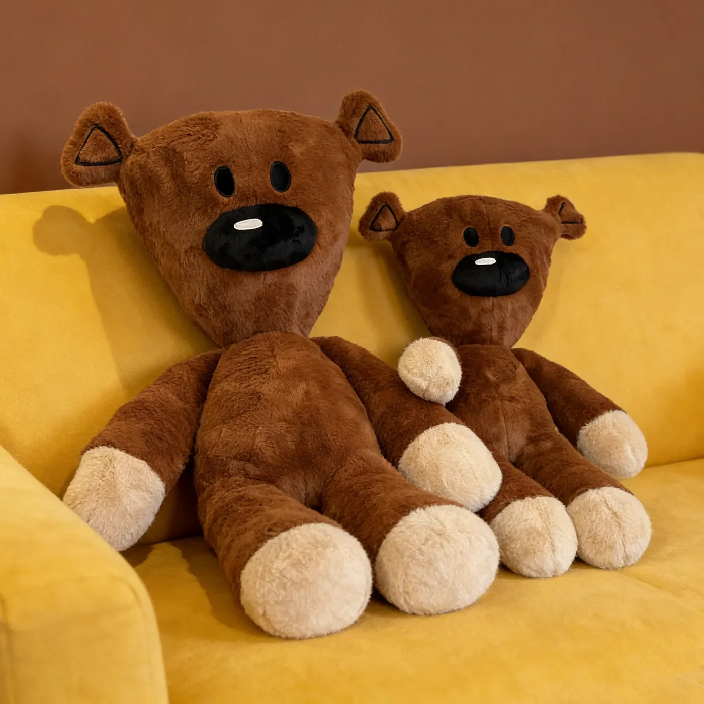 Classic Mr. Bean Brown Bear Plush Toy Soft Fluffy Teddy Stuffed Bear Doll Cute Cuddly Plushie for Fans Birthday Gift Home Decor