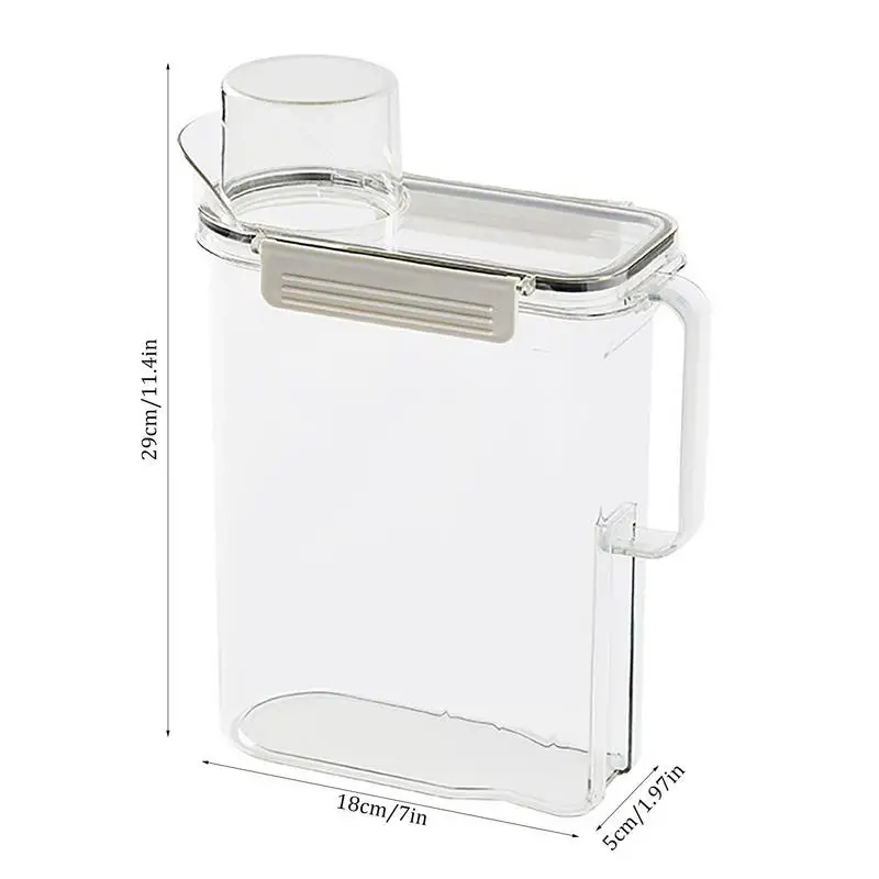 Laundry Detergent Dispenser Airtight Washing Powder Container Storage Box Refillable Laundry Cleaner Dispenser Transparent Tank