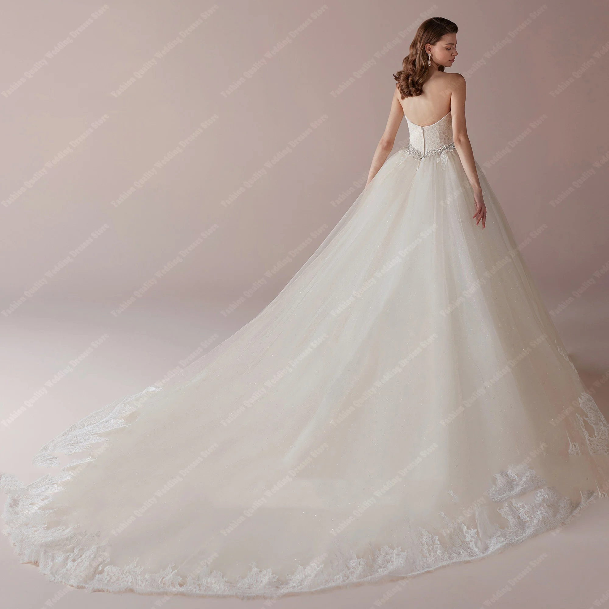 Robe de Mariée Élégante en Tulle avec Col en Forme de Cœur, Dos aux, Longueur au Sol, pour Patients