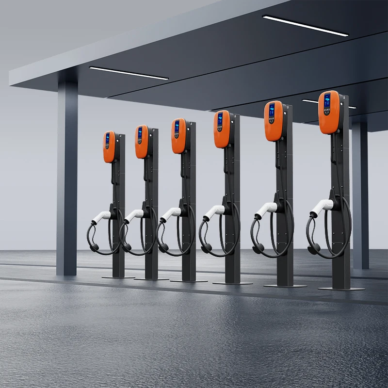 Wholesale Wall Mounted Electric Car Charging Station 22KW EV Charger Type 2 with APP Control Ev Charging Pole