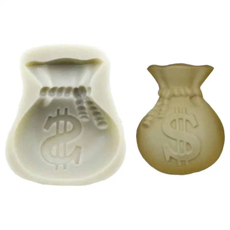 Money Bags Shape Silicone Mold For Chocolates Candies Ice Cubes Jellos DIY Handmade Soap Making Tools Clay Resin Eco-friendly