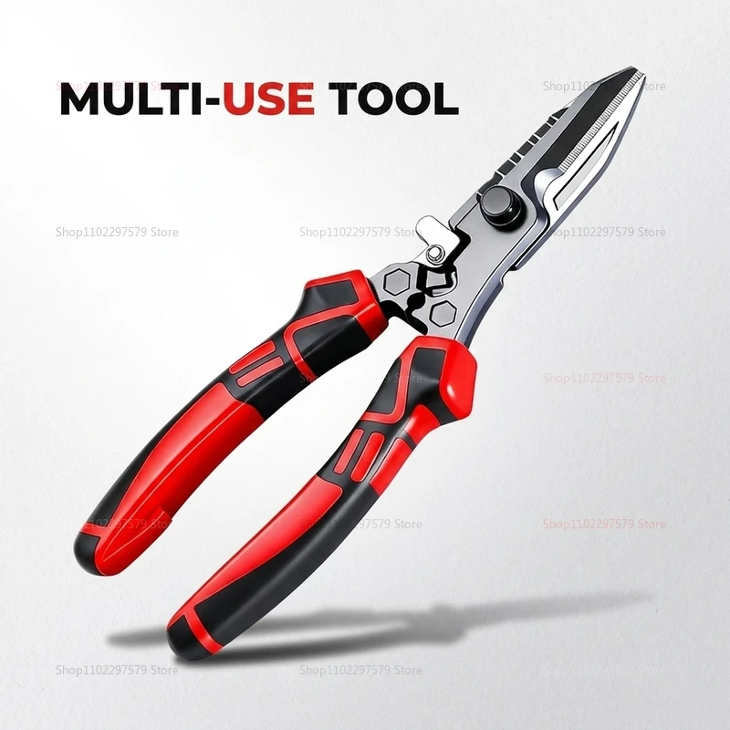 

Heavy Duty Electrician Wire Cutter & Crimping Scissors with Wrench – Multi-Purpose Tool for Cables & Metal